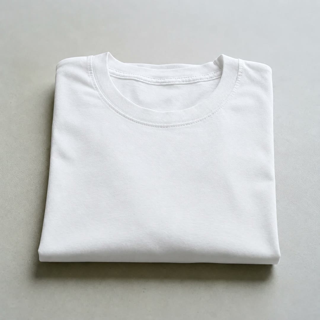 Camisa Muscle Fit blanca, doblada